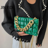 Thick Chain Small Green Crossbody Shoulder Bag