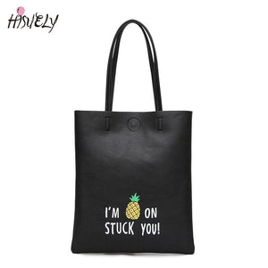 PU Leather Shoulder Bag Top-handle Totes Large Handbag