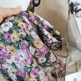 Women PVC Floral Composite Bag Large Capacity Totes Underarm Handbags