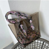 Women PVC Floral Composite Bag Large Capacity Totes Underarm Handbags