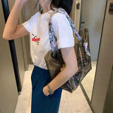 Women PVC Floral Composite Bag Large Capacity Totes Underarm Handbags