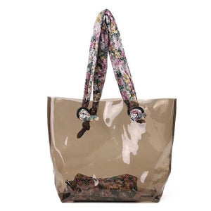 Women PVC Floral Composite Bag Large Capacity Totes Underarm Handbags