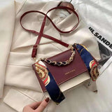 One-Shoulder Messenger Bag with Chain Strap