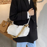 Women Shoulder Bags Soft Pleated Chain Underarm Cloud Bag Handbags