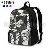 Marble Geometric Outdoor Hiking Backpack Sports Bag