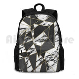 Marble Geometric Outdoor Hiking Backpack Sports Bag