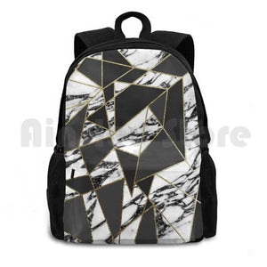 Marble Geometric Outdoor Hiking Backpack Sports Bag