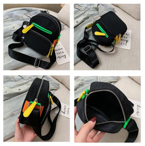 Casual Mini Square Bag Wide Belt Single Shoulder Crossbody Bag