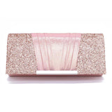 High-Quality Chain Clutch Bag Pink Flap Shoulder Bag