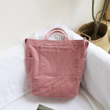 Corduroy Shoulder Bag Large Capacity Tote Female Crossbody Messenger Bags