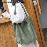 Large Cotton Canvas Tote Bag for Women Eco Shopper Handbag