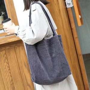 Large Cotton Canvas Tote Bag for Women Eco Shopper Handbag