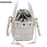 Weave Mini Tote Bucket Bag Women's Handbag