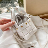 Weave Mini Tote Bucket Bag Women's Handbag