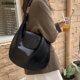 Vintage PU Leather Shoulder Bags Women Large Capacity Ladies Handbags