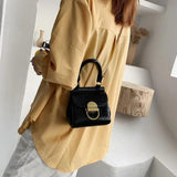 Crocodile Pattern Shoulder Bag Small Square Bag Messenger