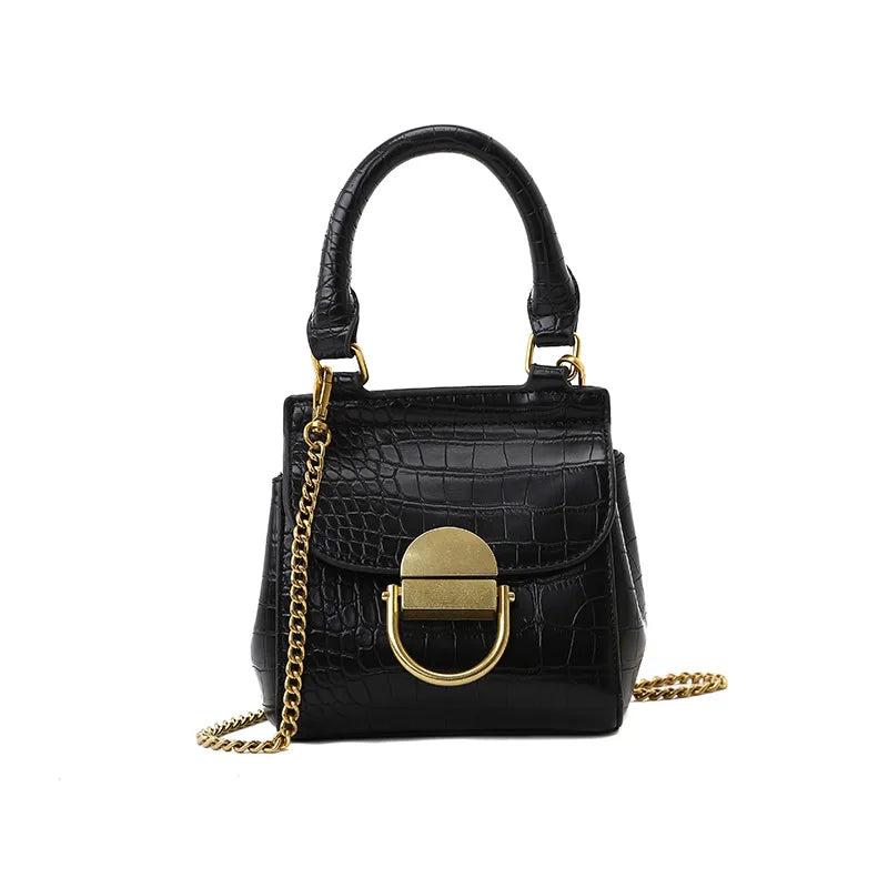 Crocodile Pattern Shoulder Bag Small Square Bag Messenger