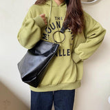 Soft PU Leather Shoulder Bags Women Daily Crossbody Totes Office Ladies