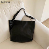 Soft PU Leather Shoulder Bags Women Daily Crossbody Totes Office Ladies