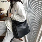 PU Leather Shoulder Bag Large Capacity Crossbody Handbags Casual Messenger Tote
