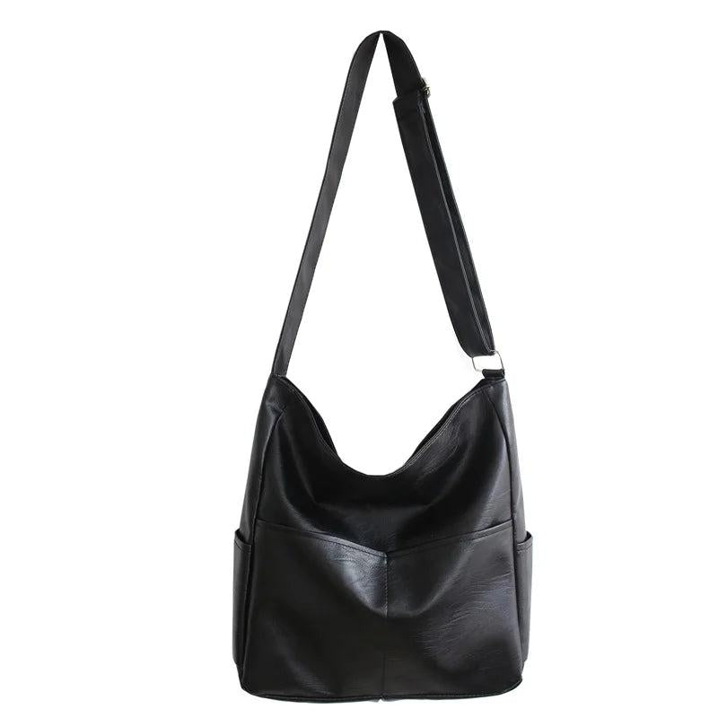 PU Leather Shoulder Bag Large Capacity Crossbody Handbags Casual Messenger Tote