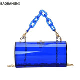 Ladies Acrylic Chain Small Square Handbag Diagonal Shoulder Bag