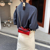 Ladies Acrylic Chain Small Square Handbag Diagonal Shoulder Bag