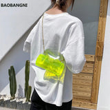Ladies Acrylic Chain Small Square Handbag Diagonal Shoulder Bag