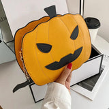 Funny Pumpkin Style Pu Leather Shoulder Bag