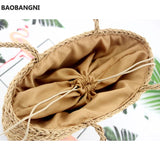 Retro Straw Shoulder Beach Bag Handbag Woven Casual