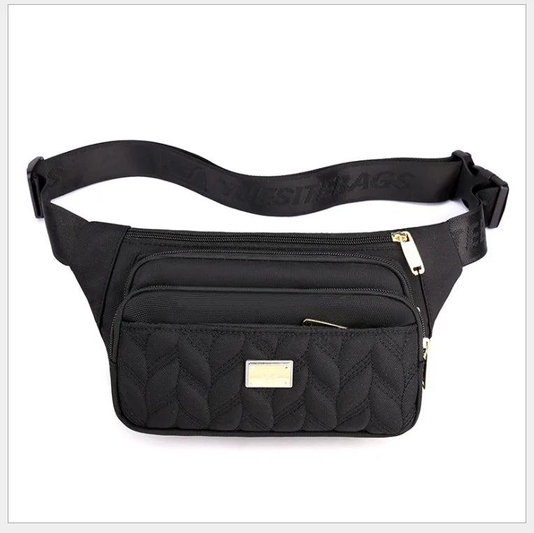 Large Capacity Sports Nylon Waist Bag Chest Crossbody Handbag