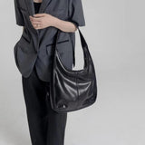 Minimalist Shoulder Bags Women PU Leather Handbags Retro OL All-match