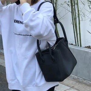 Women Bucket Bag Soft PU Leather Large Capacity Handbags