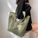 Canvas Grocery Shopper Bag Women Eco Handbag
