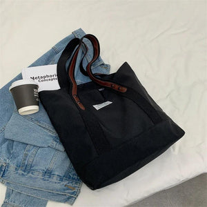 Canvas Grocery Shopper Bag Women Eco Handbag