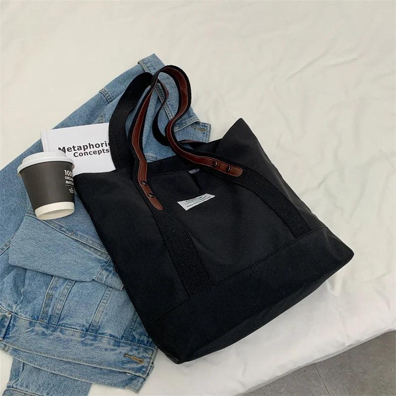 Canvas Grocery Shopper Bag Women Eco Handbag