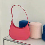 Women's Half-moon Underarm Bag Solid Handbags