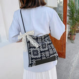 Retro Totem Folk-custom Canvas Shoulder Bags for Women