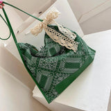 Retro Totem Folk-custom Canvas Shoulder Bags for Women