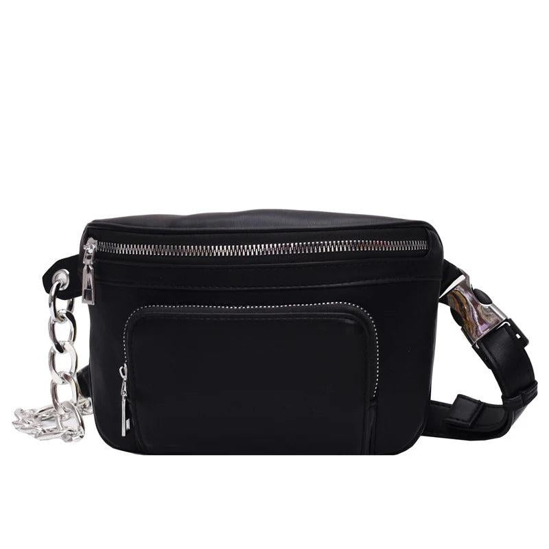 Small Crossbody Bag for Women Solid PU Leather Shoulder Handbag