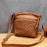 Women Crossbody Bag Rivet Messenger Bag Soft Pu Leather Shoulder Bag