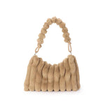 Plush Handbags Lady Shoulder Messenger Cross Body Armpit Cluth Purses