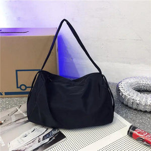 MBTI Nylon Shoulder Bag Large Capacity Gym Handbags Solid Travel