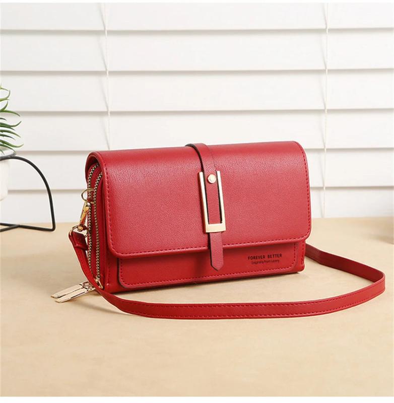 Women's Crossbody Bag PU Leather Clutch Handbag Phone Wallet