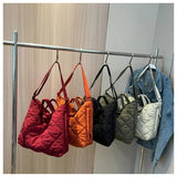 Winter Canvas Shoulder Crossbody Bag for Women Large Handbags