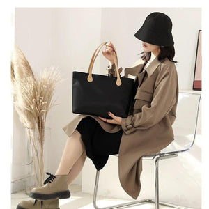 Waterproof Shoulder Bag Handbag Nylon Cloth Briefcase Large Capacity Tote Bag