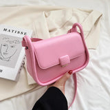 Small Leather Crossbody Bags Long Belt Female Shoulder Purses and Handbags