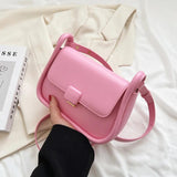 Small Leather Crossbody Bags Long Belt Female Shoulder Purses and Handbags