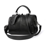 Vintage Boston Handbags Soft Leather Shoulder Crossbody Bag Totes Messenger Bags