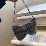 Rhinestones Evening Shoulder Bag Sparkling Handbag